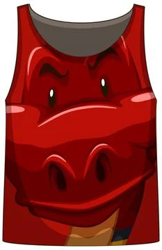 Tank top with face of snake pattern Illustrazione stock