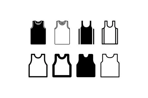 Tank top icon set in various designs and styles. Vector illustration design. Stock Illustration