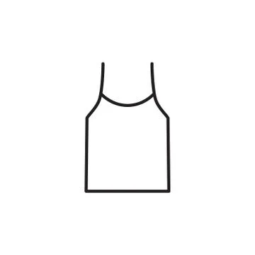 Tank top icon vector on white background Stock Illustration