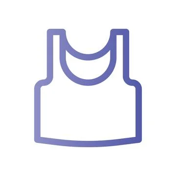 Tank top Line Gradient icon Illustrazione stock