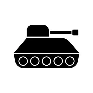 Tank vector icon, full black Stock Illustration