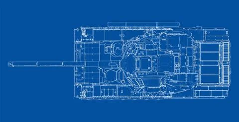 Tank. Vector rendering of 3d Illustrazione stock