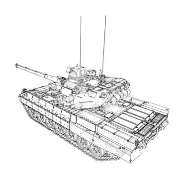 Tank. Vector rendering of 3d Stock Illustration