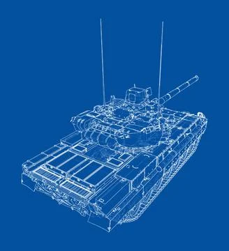 Tank. Vector rendering of 3d Stock Illustration