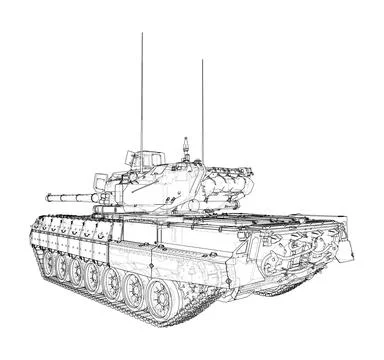Tank. Vector rendering of 3d Stock Illustration