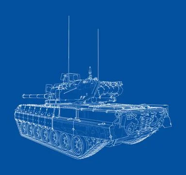 Tank. Vector rendering of 3d Illustrazione stock