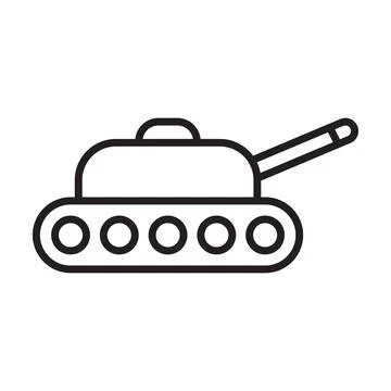 Tank war army icon vector military concept for graphic design, logo, website, Stock Illustration