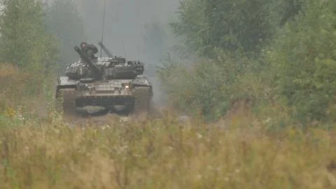 Tank Weapons in the Field Foto stock