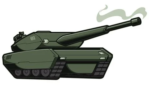 Tank On White Stockillustratie