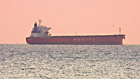 Tanker on the Bay Stock Footage 142325964