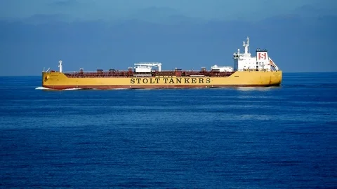 Tanker in the Channel Stock Footage 117250881