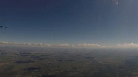 Tanker Il-78 goes into the cloud Video stock 85852196