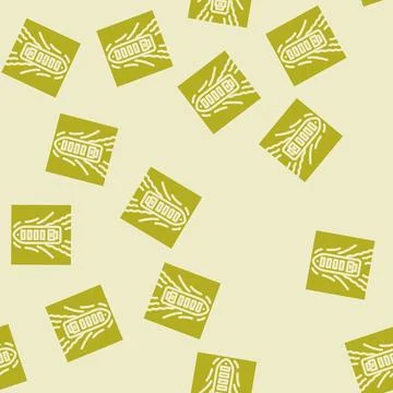 Tanker leaking sea glyph vector seamless pattern Illustrazione stock