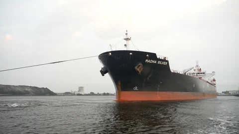 Tanker Madha Silver. Stock Footage 113210186