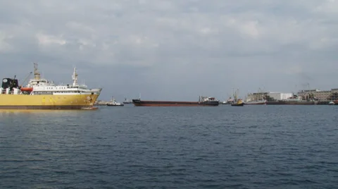 Tanker in port Stock Footage 30412301