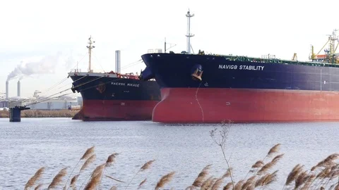 Tanker in port. Stock Footage 71706183
