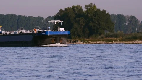 Tanker on the Rhine Video stock 118304466