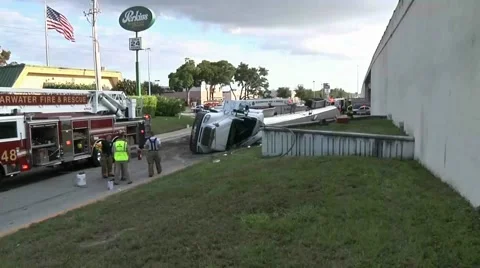 Tanker rollover #1 Stock Footage 935147