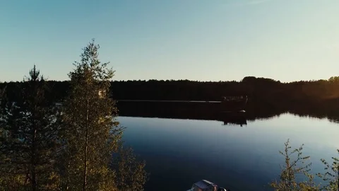 Tanker sailing along the river. Stock Footage 85209956