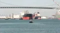 Tanker Ship Leaves Port HD Footage