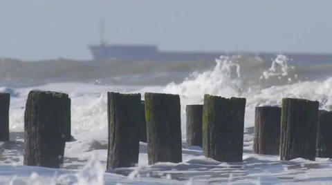 Tanker Ship Passing Video stock 35628444