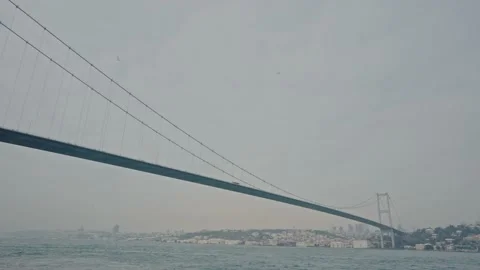 Tanker ship sails through the bosphorus near istanbul Stock Footage 172737183