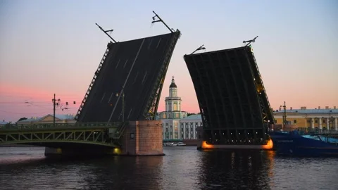 Tanker ship under bascule bridge Stock Footage 282391225