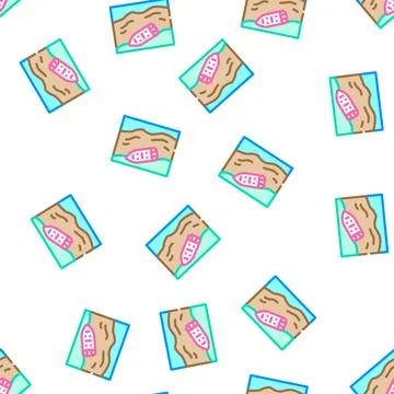 Tanker spill disaster vector seamless pattern Stock Illustration