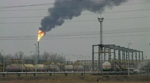 Tanker wagon and torch Stock Footage 10277640