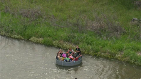 Tanking On North Platte River Stock Footage 65441372