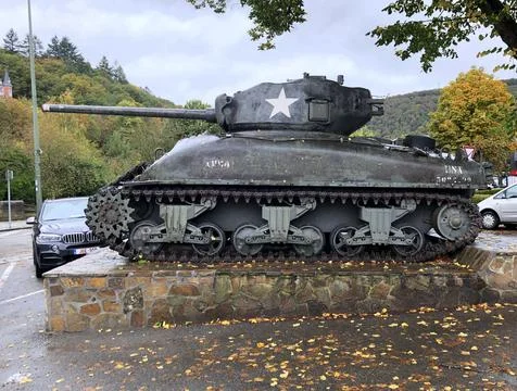 Tankmonument M4A1 Sherman Stock Photos