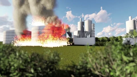 Tanks on fire Video stock 83716799