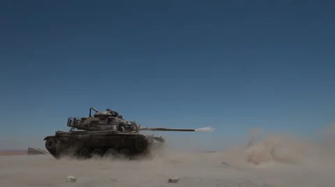 Tanks fired live ammunition Stock Footage 49508016