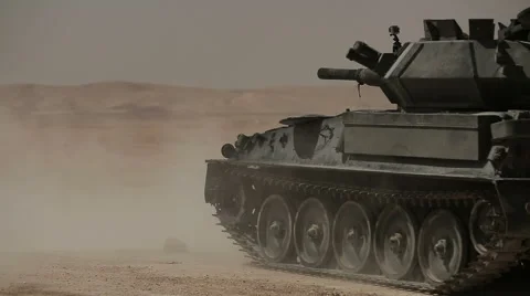 Tanks fired live ammunition. Stock Footage 59508685