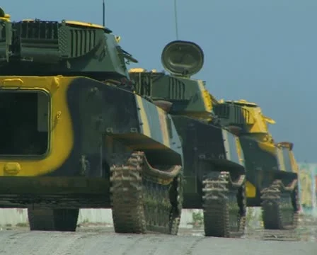 Tanks on the move. #70 Stock Footage 10740051