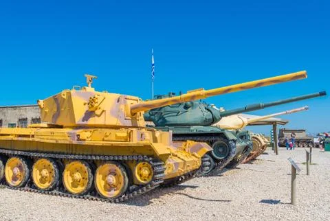 Tanks in museum Stock Photos