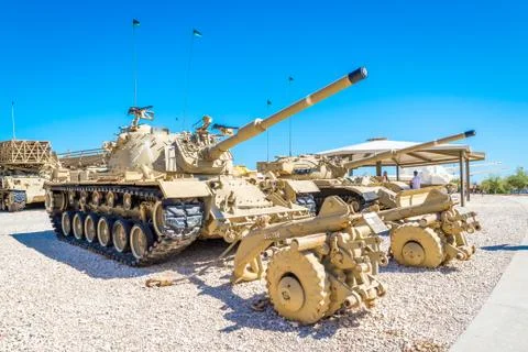 Tanks in museum Stock Photos