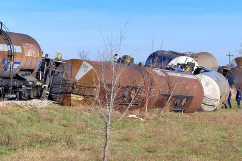 Tanks that Slipped Off the Rails Stock Photos