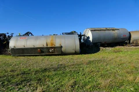 Tanks that Slipped Off the Rails Stock Photos