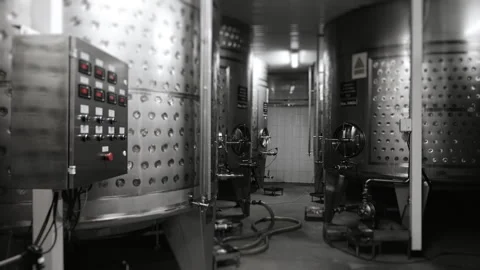 Tanks for storing raw materials. Stock Footage 290914465