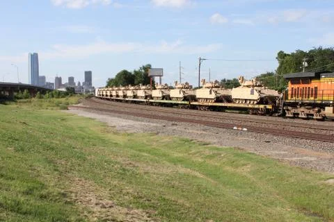 Tanks on a Train Stock Photos