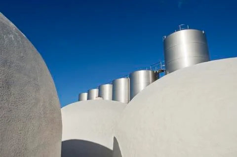 Tanks in a winery Stock Photos