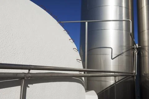Tanks in a winery Stock Photos