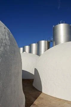 Tanks in a winery Stock Photos