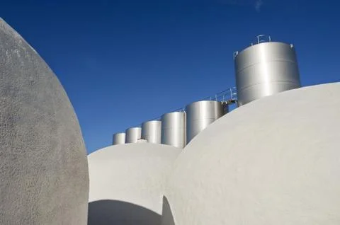 Tanks in a winery Stock Photos