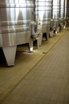 Tanks in a winery Stock Photos