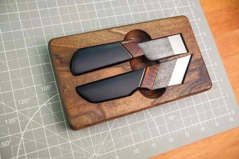 Tanner tools. Skiving knifes. Foto stock
