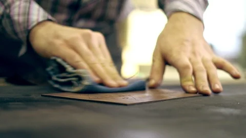 Tanner at work in the Studio Stock Footage 116015854