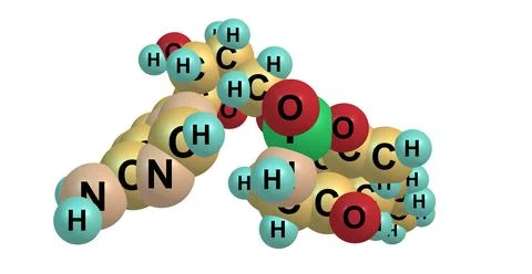 Tannic acid molecular structure isolated on white Stock Illustration
