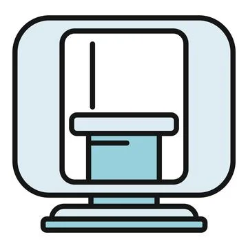 Tanning bed icon representing skin care and health Stock Illustration